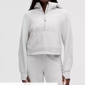 Lululemon Athletica Light Gray scuba half zip XS/S